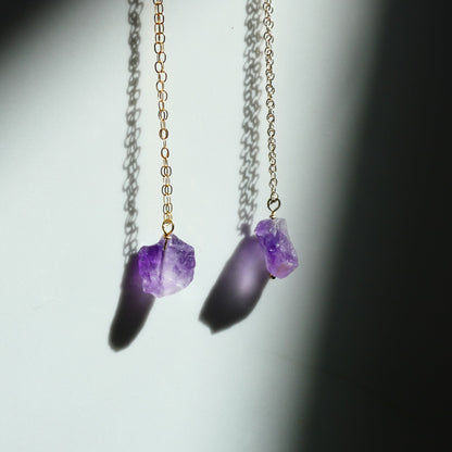 Lucia Drop | Gold Filled Amethyst Drop Necklace