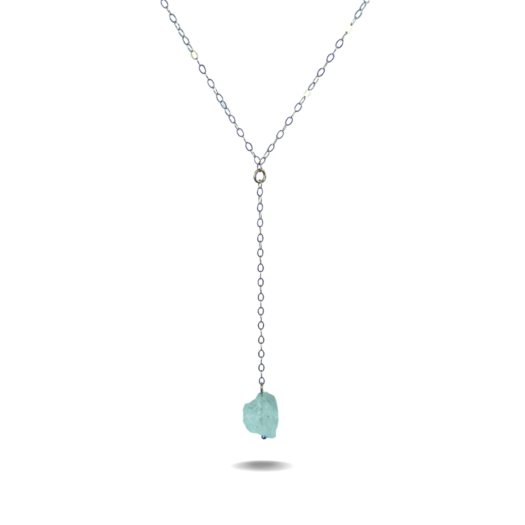 Sterling Silver Quartz Crystal Drop Necklace