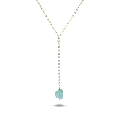 Gold Filled Quartz Crystal Drop Necklace