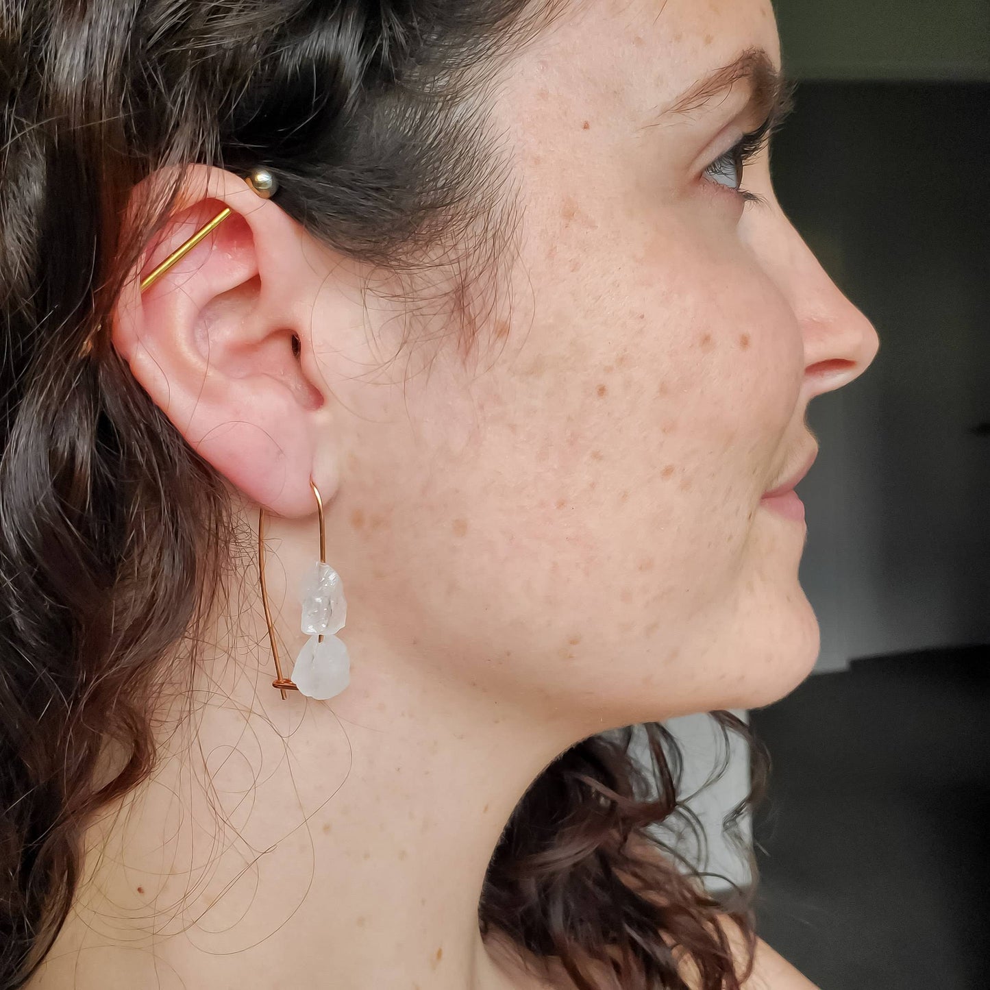 Sterling Silver Amethyst Hook Earrings
