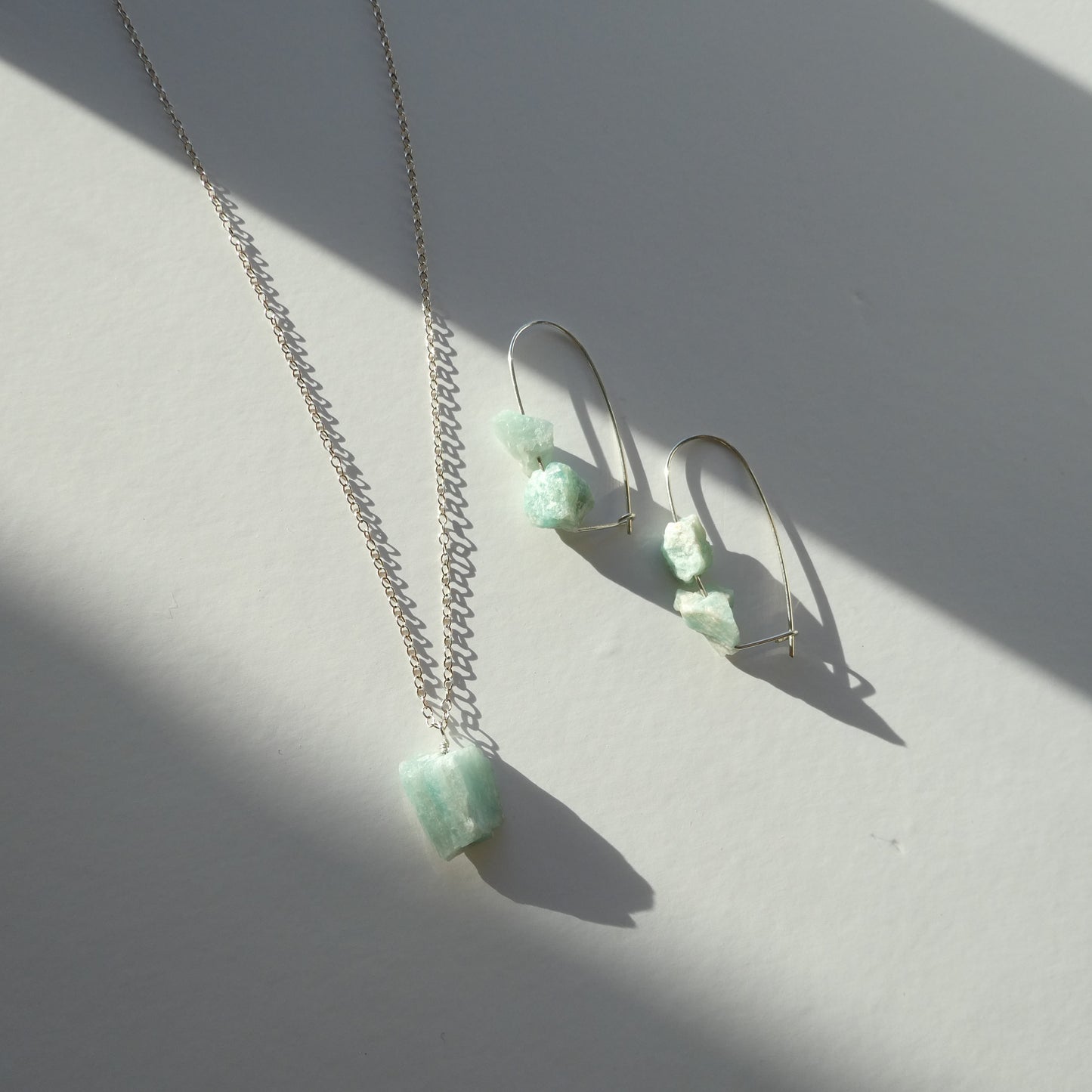 Lucia | Sterling Silver Amazonite Necklace