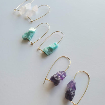 Lillian | Gold Filled Amazonite Hook Earrings