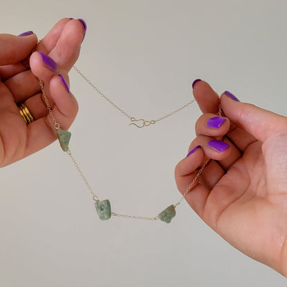 Silver Amazonite Choker Necklace