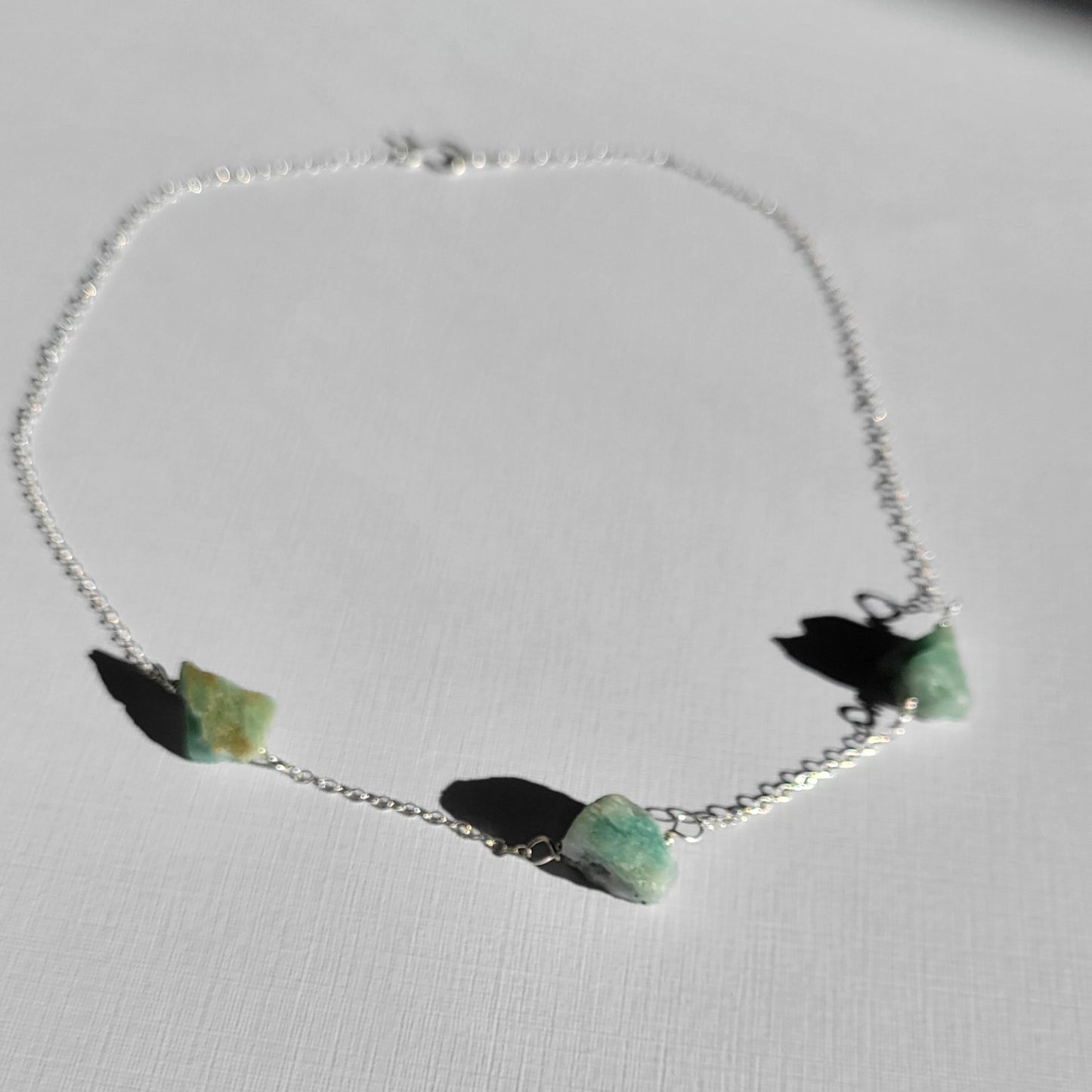 Silver Amazonite Choker Necklace