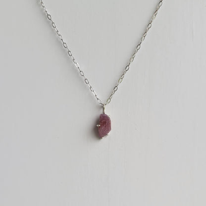 Mini Pink Ruby Necklace