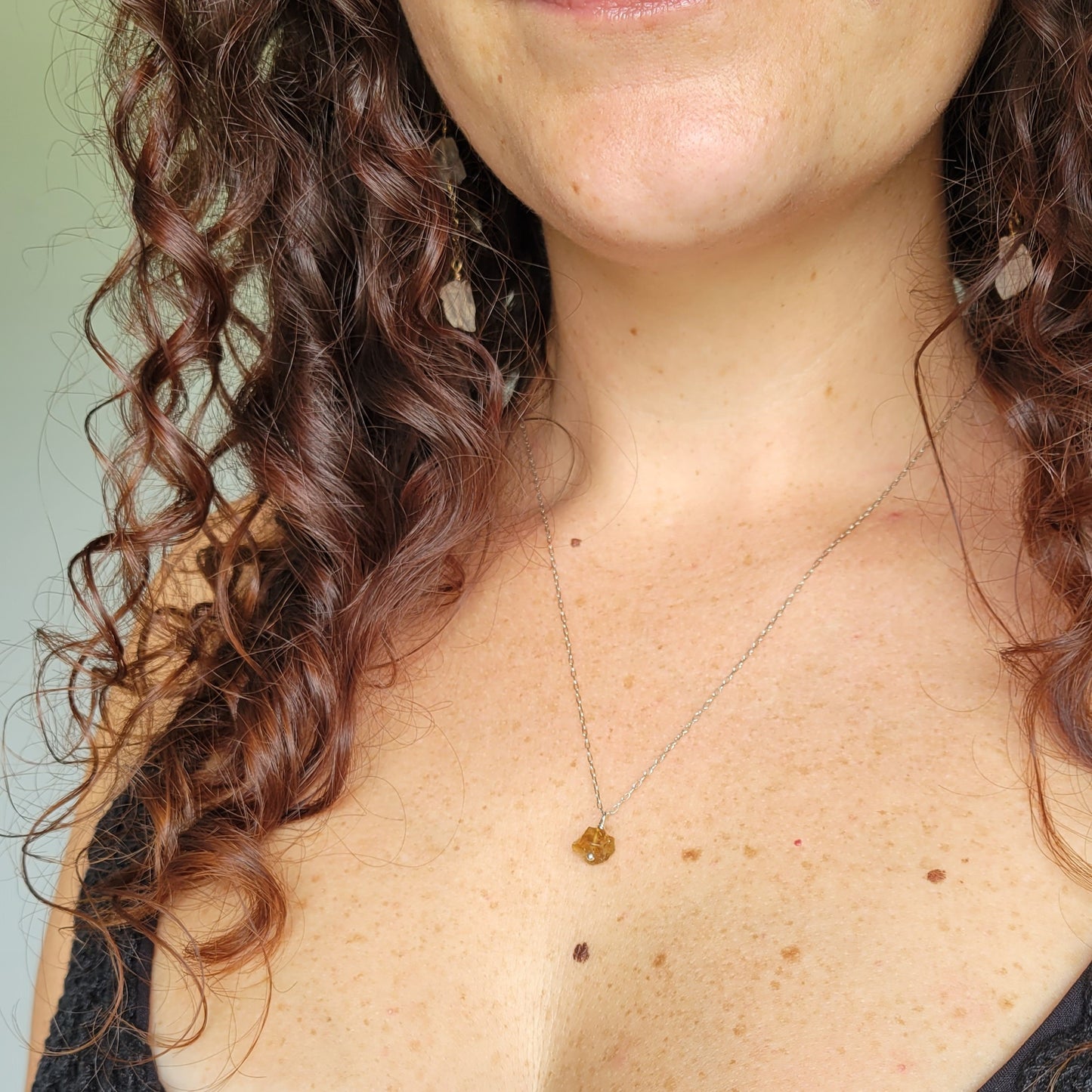 Mini Citrine Crystal Necklace