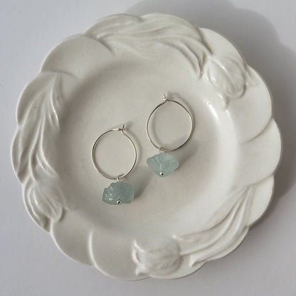 Aquamarine Earrings | Silver