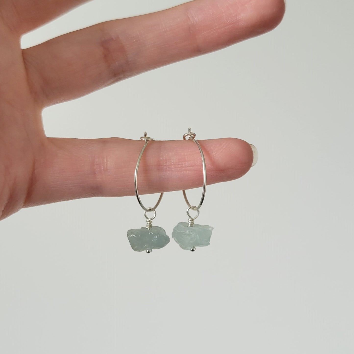 Aquamarine Earrings | Silver