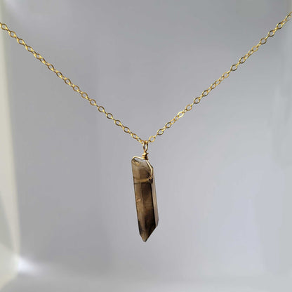 Smokey Quartz Necklace | Gold Filled