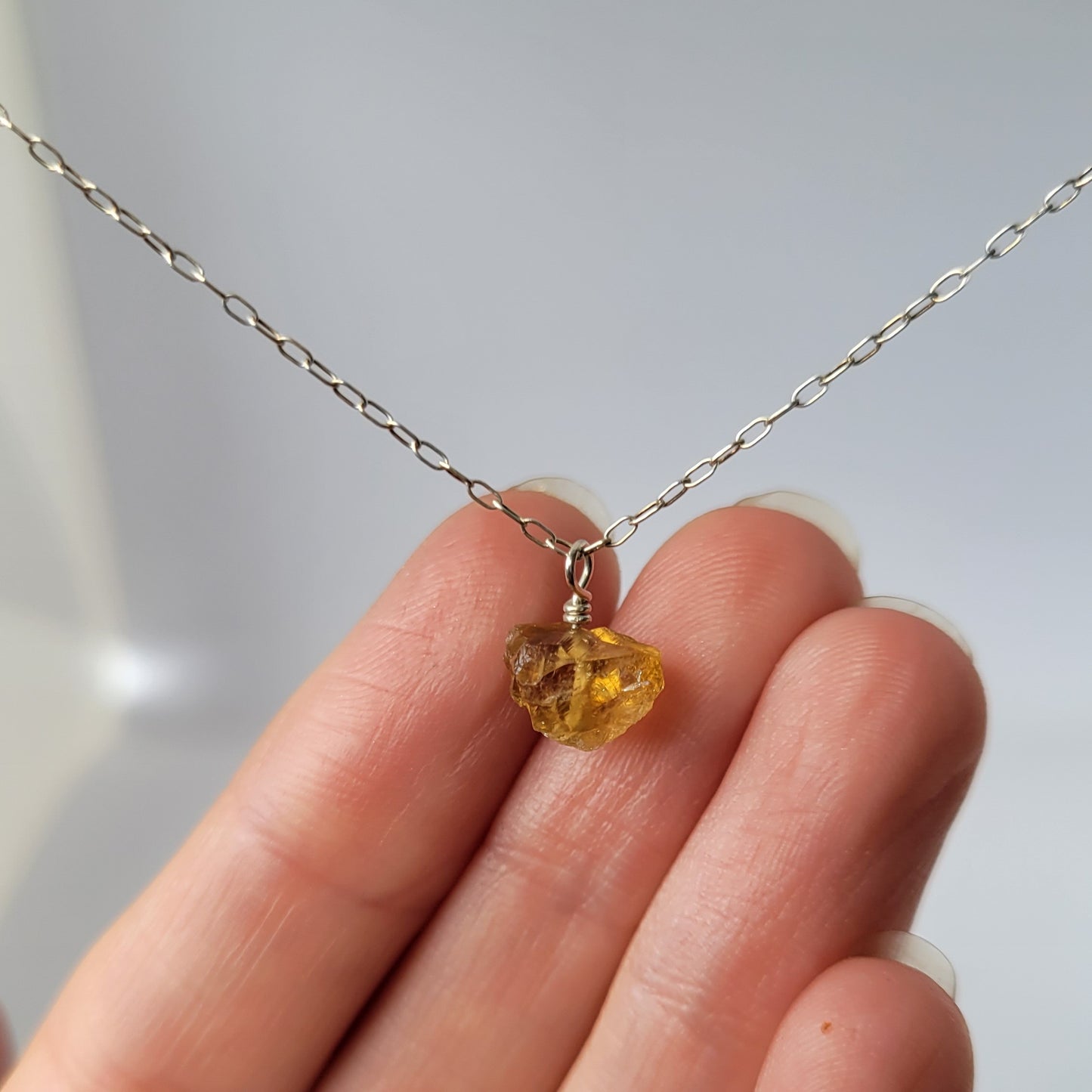 Mini Citrine Crystal Necklace