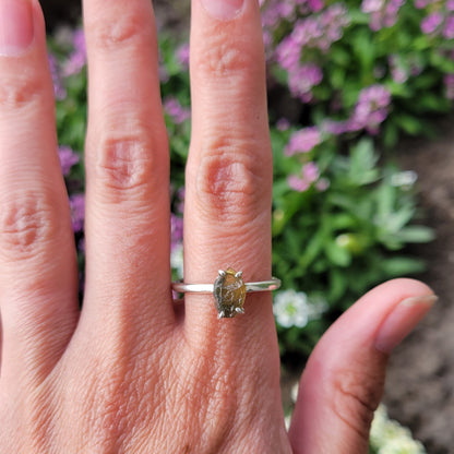 Green Yellow Sapphire Ring