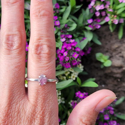 Pink Ruby Ring | Circular Stone