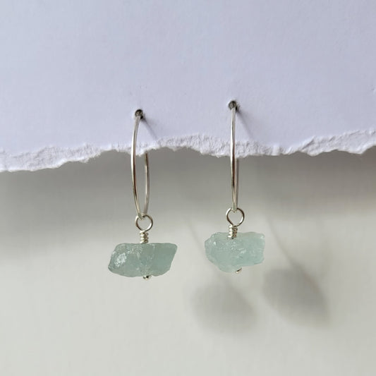 Aquamarine Earrings | Silver