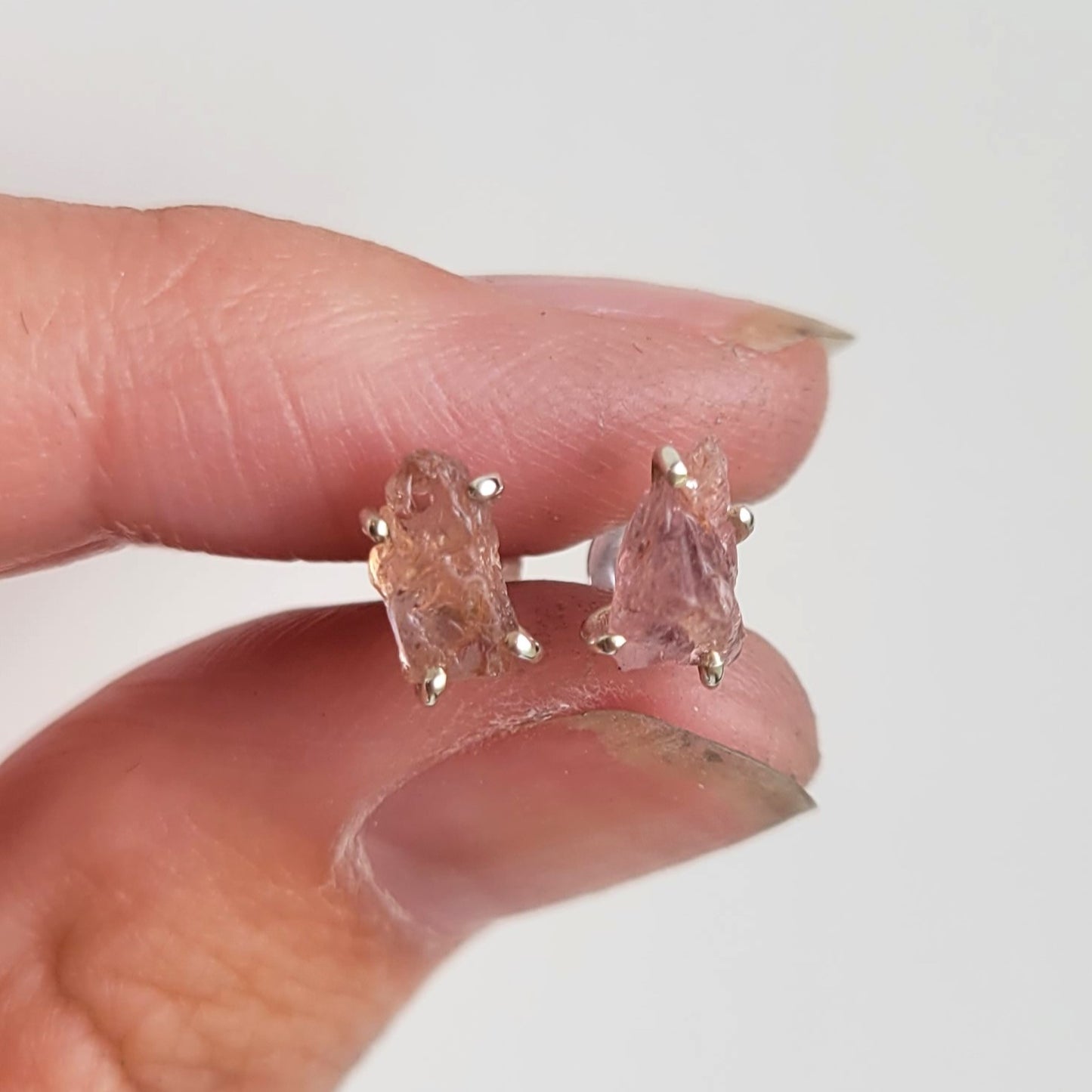 Pink Sapphire Stud Earrings