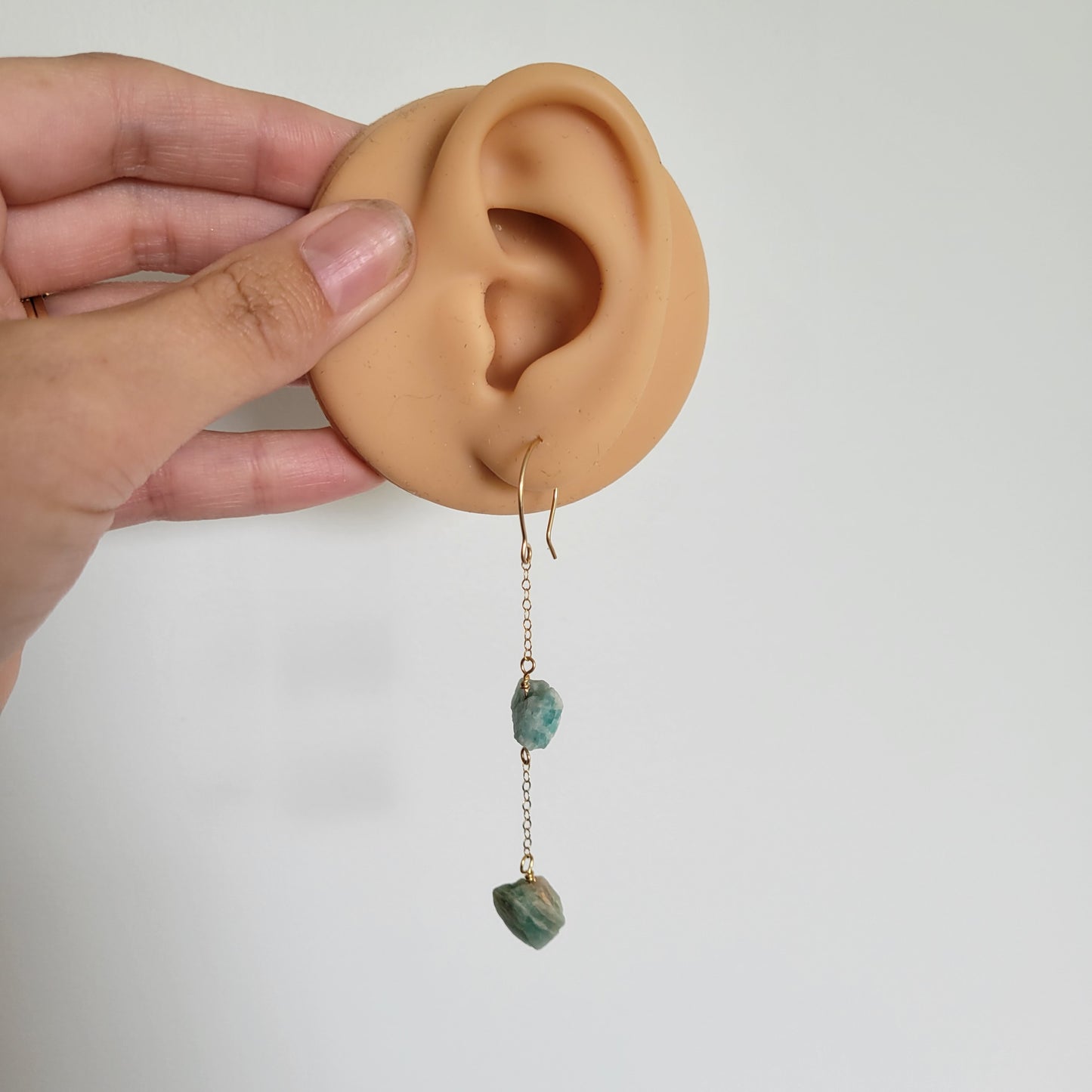 Amazonite Dangle Earrings | Gold Filled