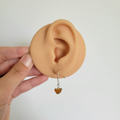 Citrine Hook Earrings | Sterling Silver