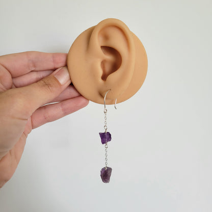 Amethyst Dangle Earrings | Sterling Silver