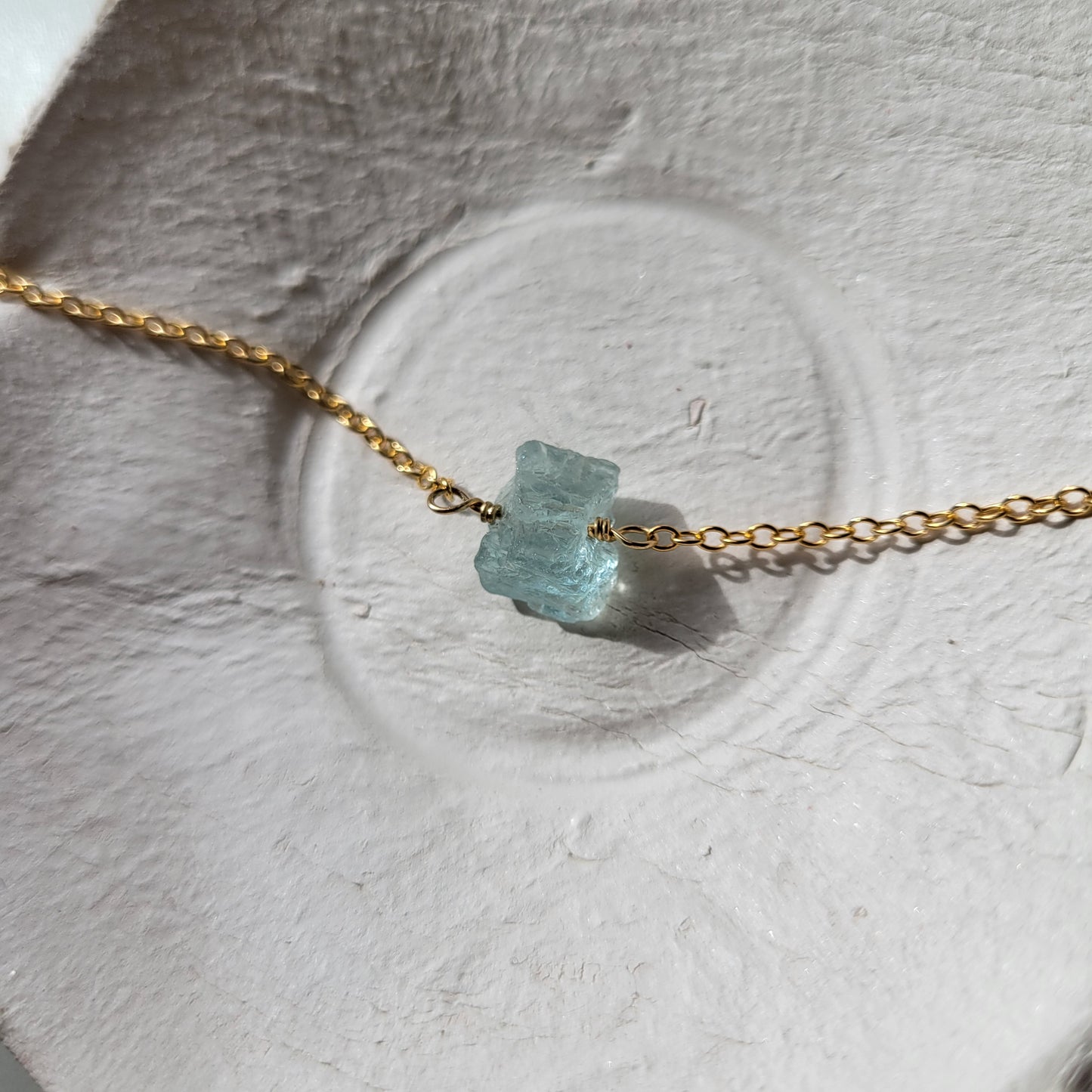 Aquamarine Necklace | Gold Filled