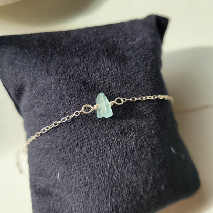 Aquamarine Bracelet | Silver