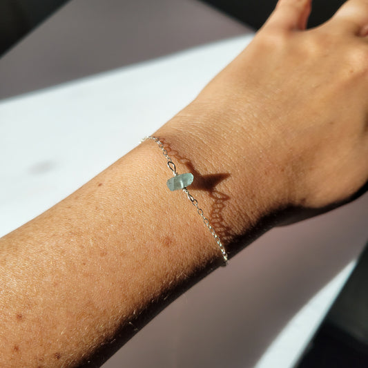 Aquamarine Bracelet | Silver