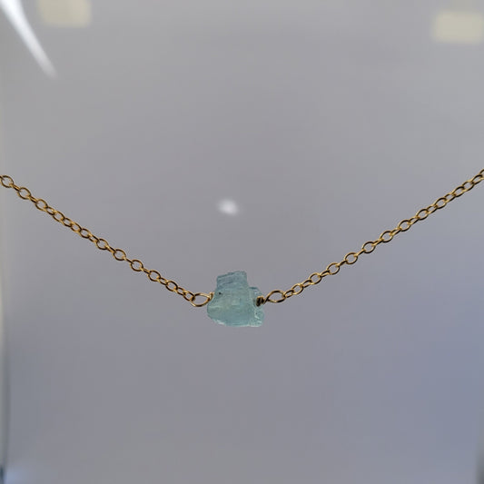 Aquamarine Necklace | Gold Filled