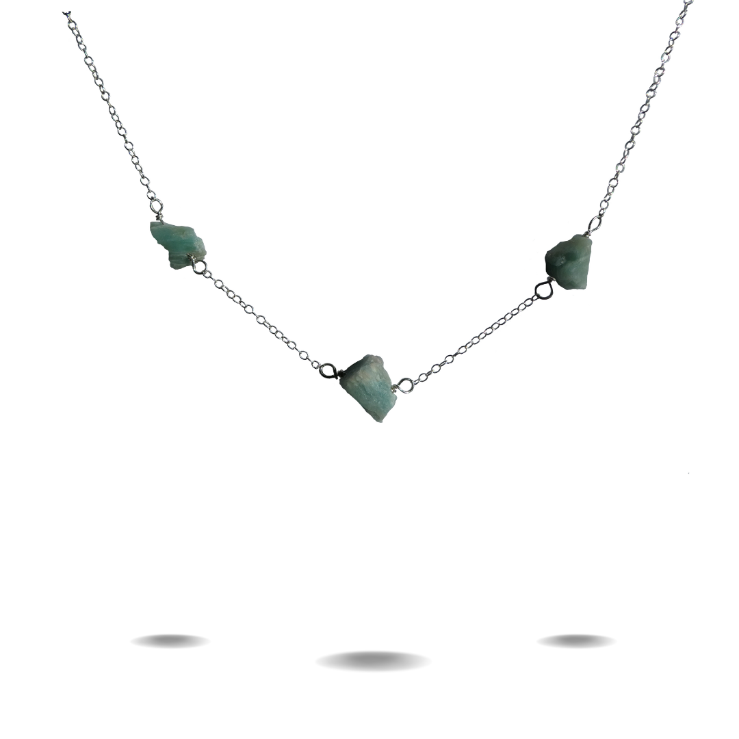 Silver Amazonite Choker Necklace