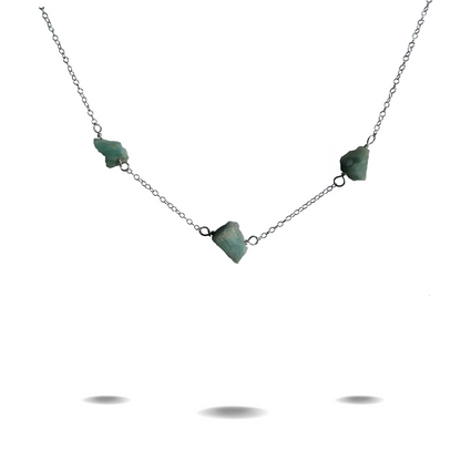Silver Amazonite Choker Necklace