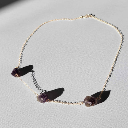 Gold Filled Amethyst Choker Necklace