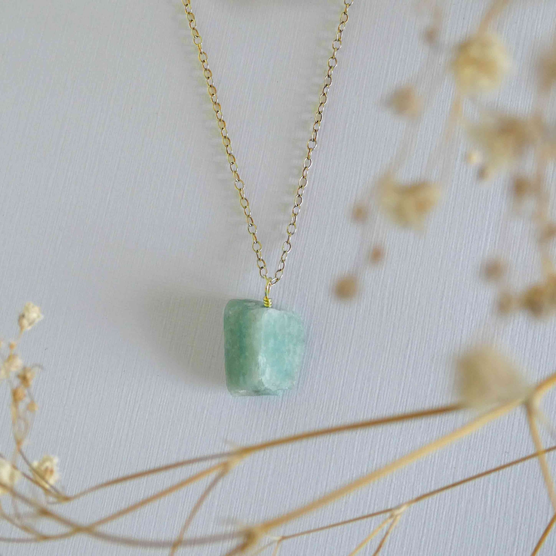 Gold Filled Amazonite Crystal Necklace