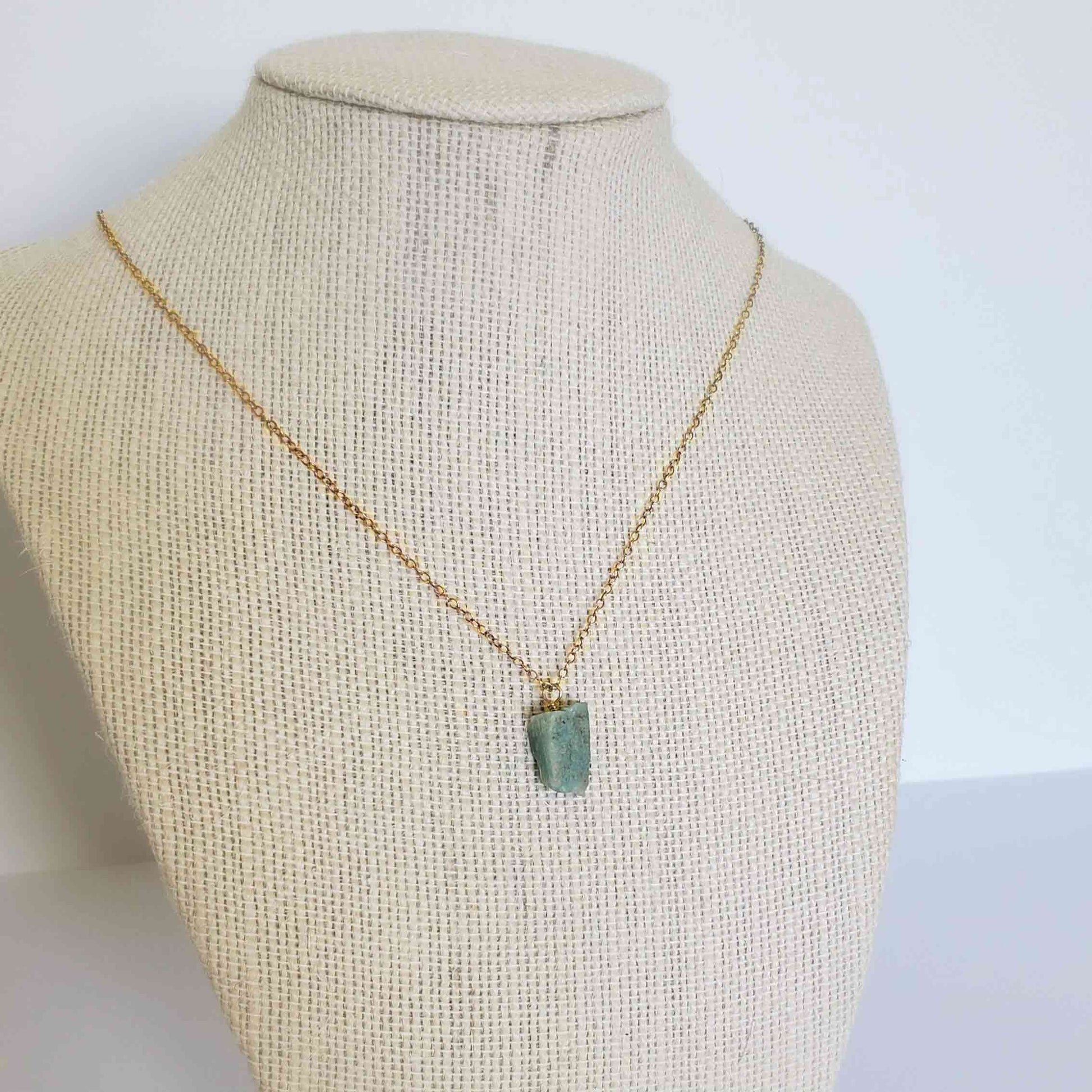 Gold Filled Amazonite Crystal Necklace