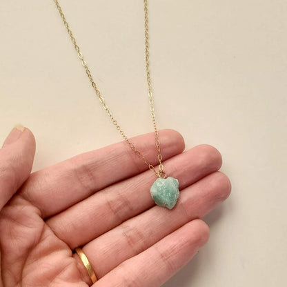 Gold Filled Amazonite Crystal Necklace