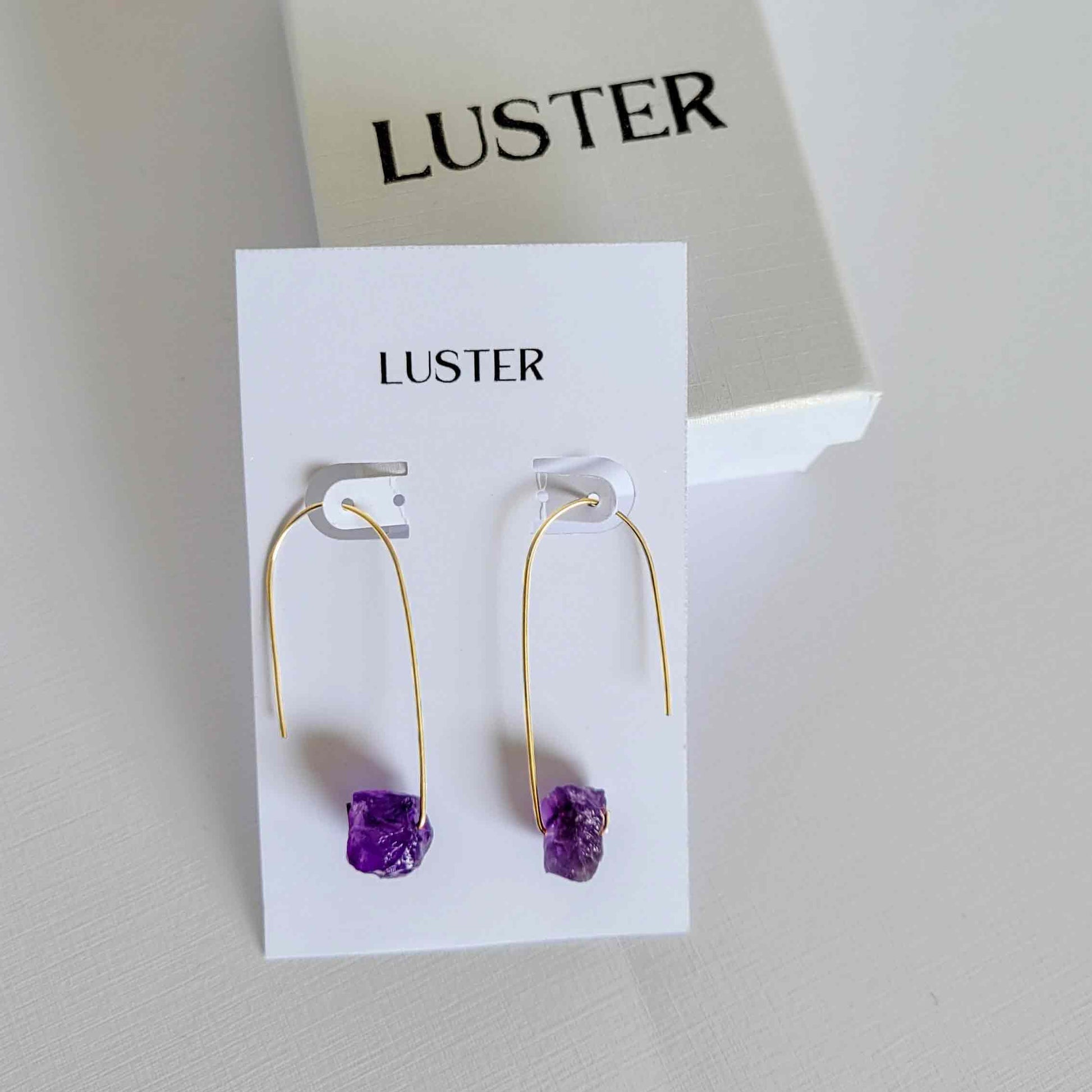 Gold Filled Amethyst Drop Earrings