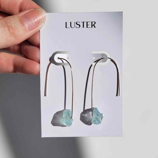 Sterling Silver Aquamarine Drop Earrings