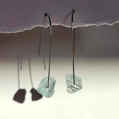 Lenore | Sterling Silver Aquamarine Drop Earrings