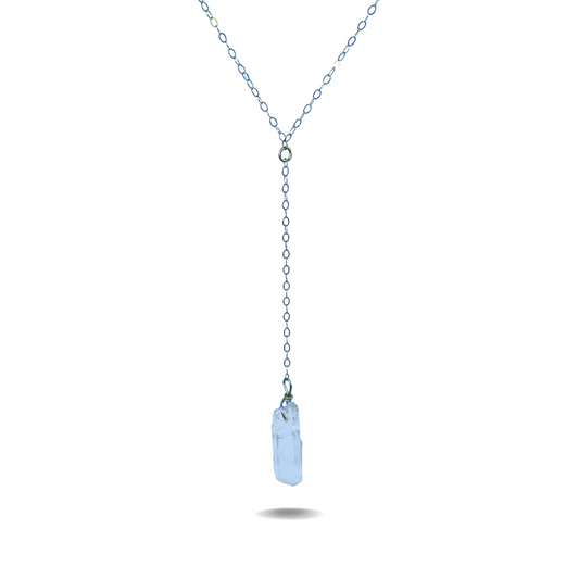 Lucia Drop | Sterling Silver Quartz Point Drop Necklace