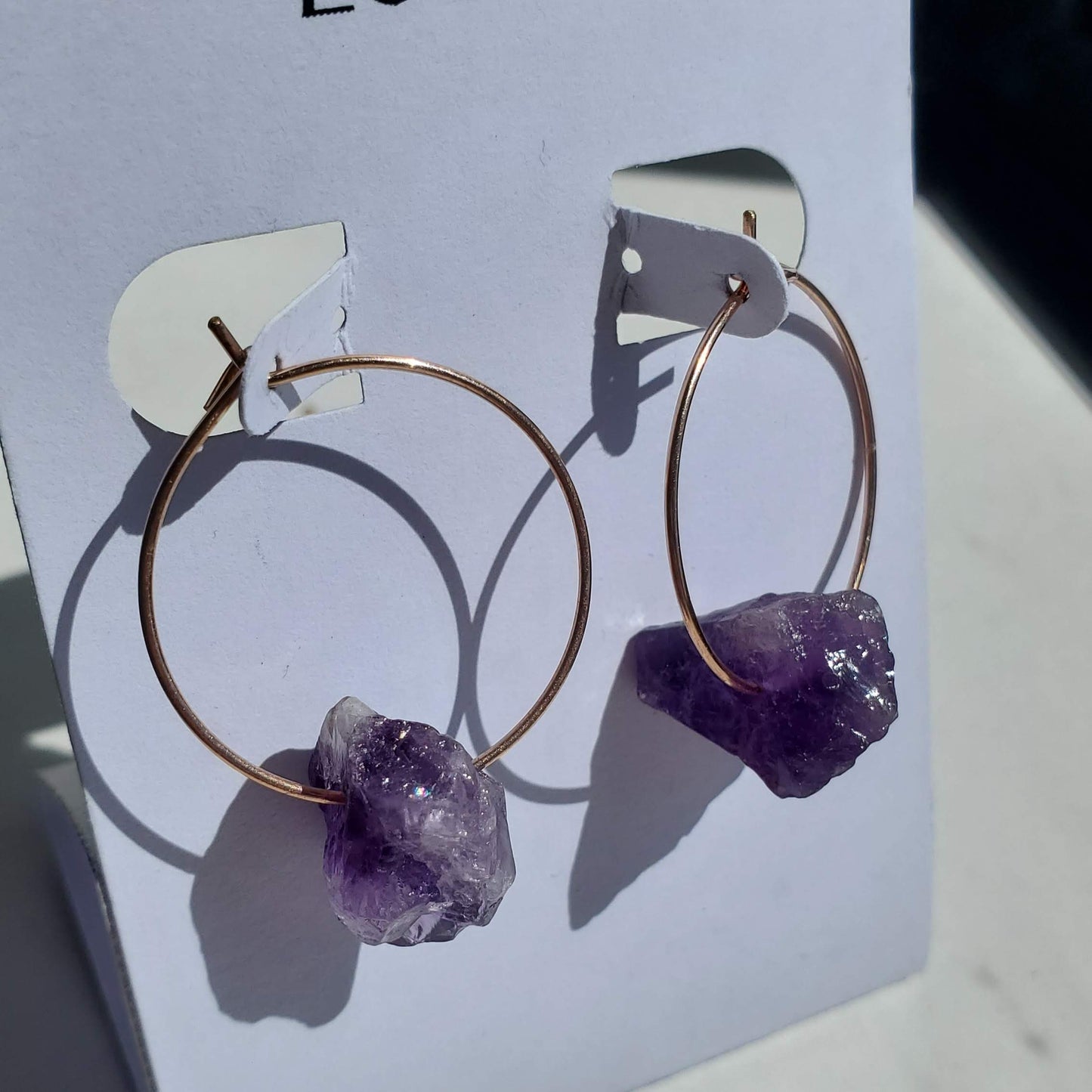 Limited Edition | Amethyst Rose Gold Filled Hoops