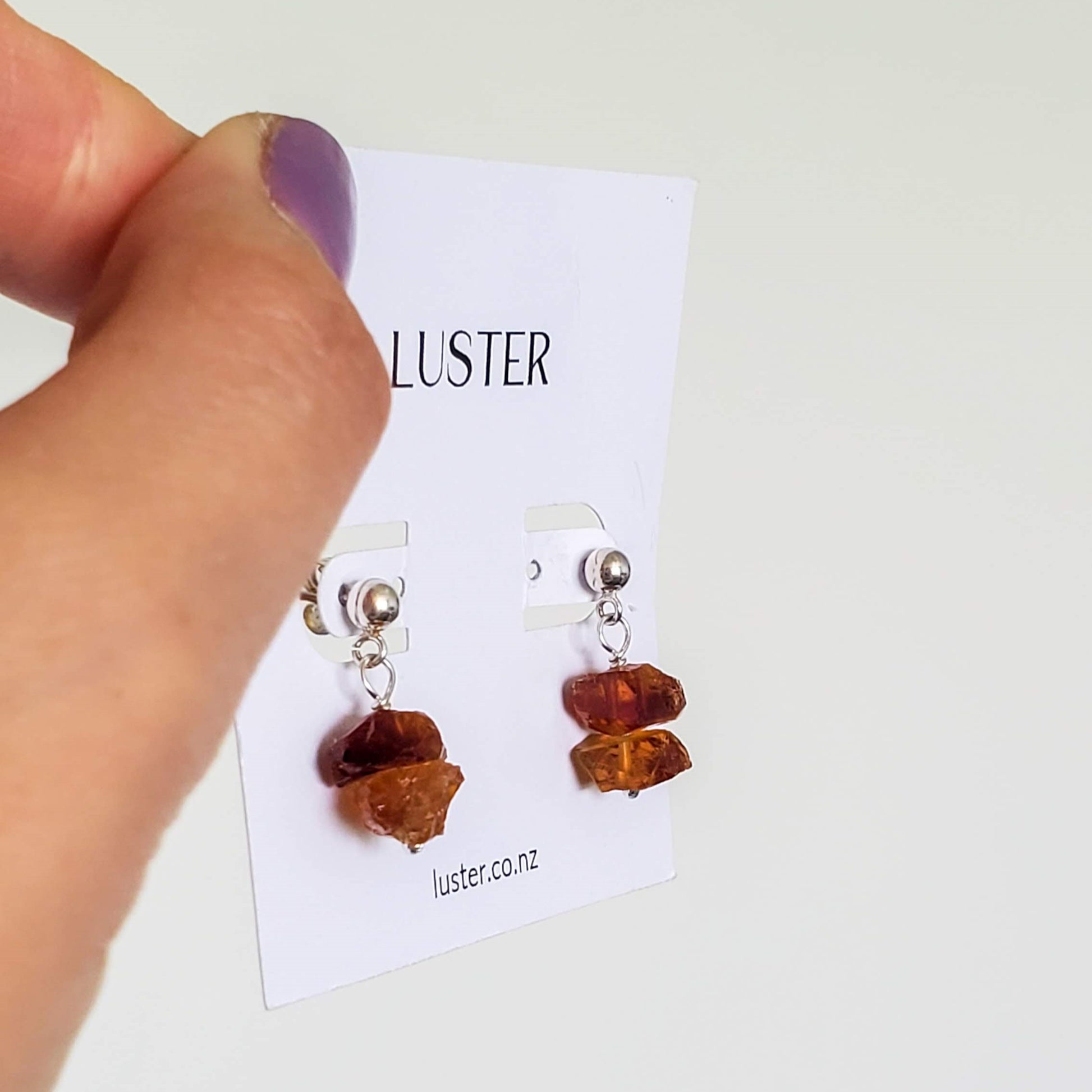 Citrine Sterling Silver Studs