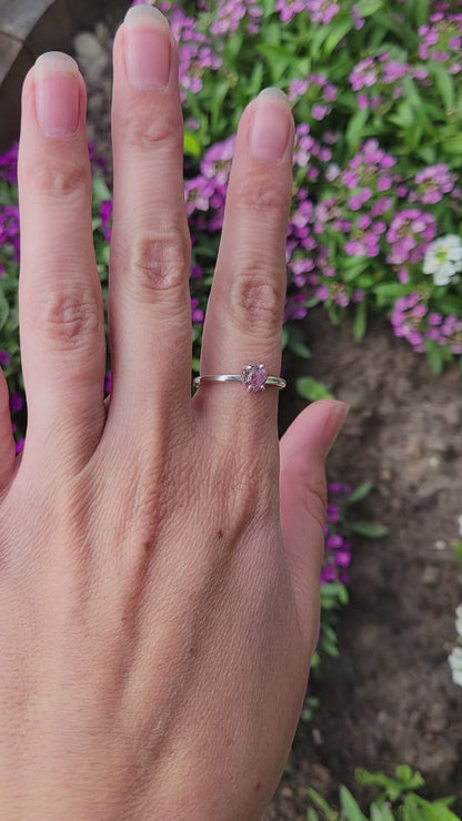 Pink Ruby Ring | Circular Stone