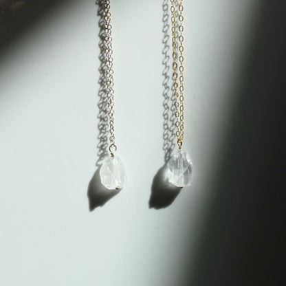 Lucia | Silver Quartz Crystal Necklace
