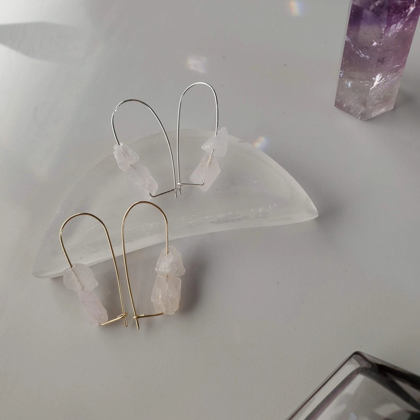Rose Quartz Earrings NZ