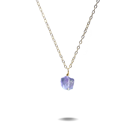 Gold Filled Amethyst Crystal Necklace