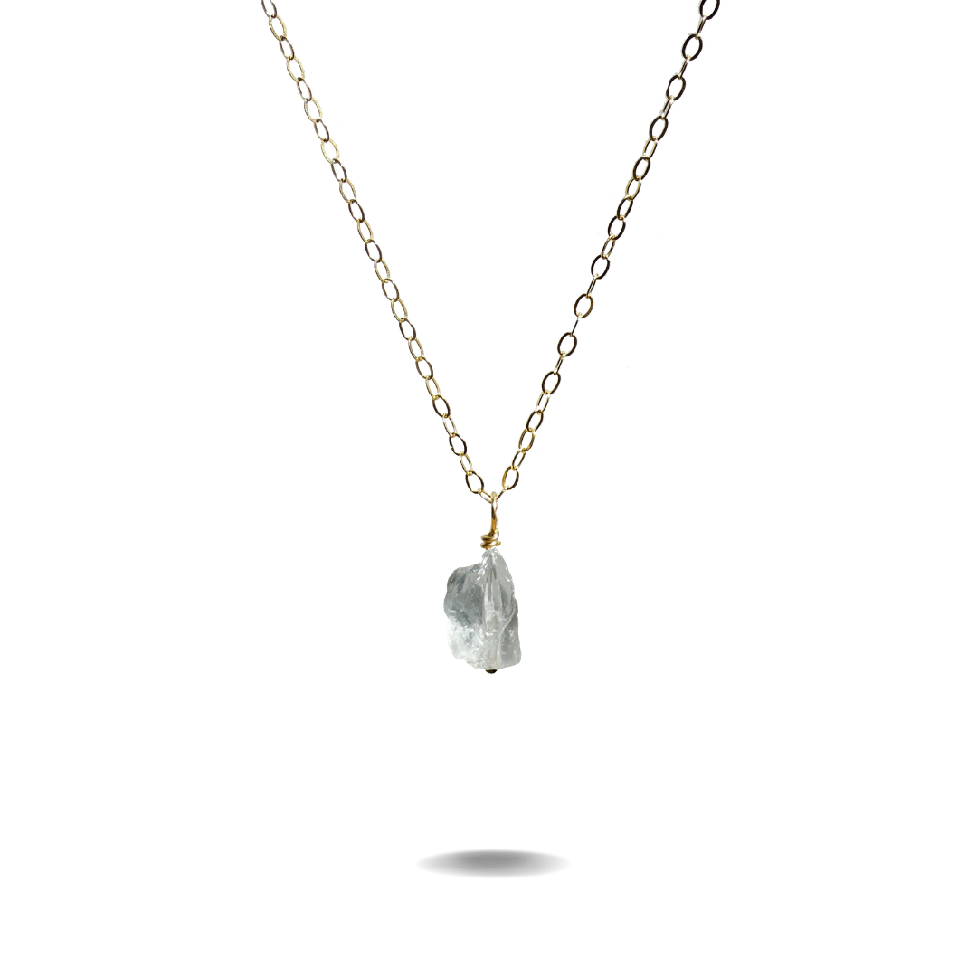 Gold Filled Quartz Crystal Necklace