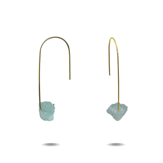 Lenore | Gold Filled Aquamarine Drop Earrings