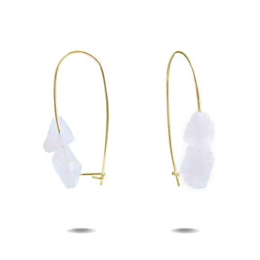 Lillian | Gold Filled Rose Quartz Hook Earrings