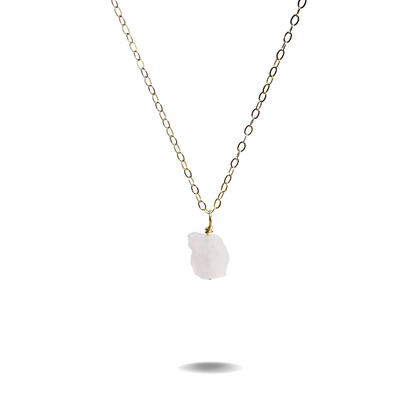 Gold Filled Rose Quartz Necklace